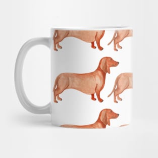 Watercolor weenie dog pattern Mug